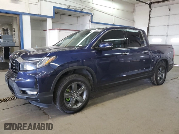 2022 Honda Ridgeline RTL-E with VIN 5FPYK3F72NB039076, listed as a Copart auction lot 53978815 with 55,828 mi miles and Salvage Title. Bid and sale history available at DreamBid. Image 1.