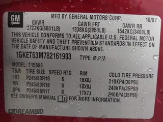 2008 GMC Envoy Denali with VIN 1GKET63M782161903, listed as a IAAI auction lot 41499534 with 149,327 mi miles. Bid and sale history available at carsss.com. Image 9.
