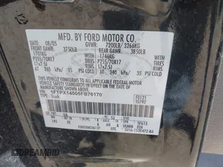 2005 Ford F-150 XLT с VIN 1FTPX14505FB76170, выставлен на аукционе IAAI как лот 42238528 с пробегом 211 947 миль миль и . История ставок и продаж доступна на DreamBid. Изображение 9.