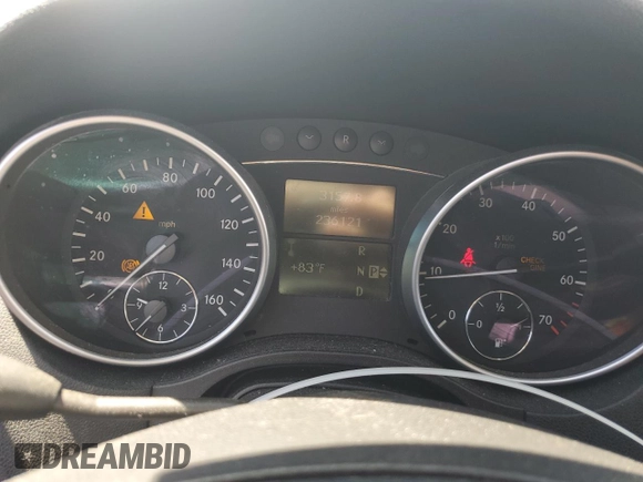 2006 Mercedes-Benz M 350 with VIN 4JGBB86E86A010441, listed as a Copart auction lot 54656245 with 236,121 mi miles and Salvage Title. Bid and sale history available at DreamBid. Image 9.