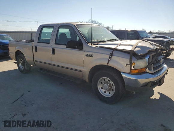 1999 Ford F-250 XL with VIN 1FTNW20S5XEF05191, listed as a Copart auction lot 43906685 with Not Provided miles and Salvage Title. Bid and sale history available at DreamBid. Image 4.