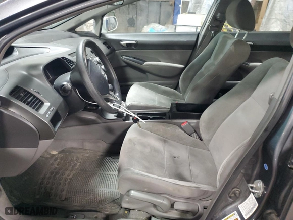 2010 Honda Civic Sdn LX with VIN 19XFA1F55AE077164, listed as a Copart auction lot 48472785 with 163,950 mi miles and Salvage Title. Bid and sale history available at carsss.com. Image 7.