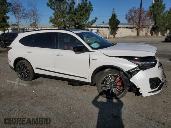 2024 Acura MDX Type S w/Advance Package with VIN 5J8YD8H81RL001171, listed as a Copart auction lot 46134195 with 23,669 mi miles and Salvage Title. Bid and sale history available at carsss.com. Image 4.