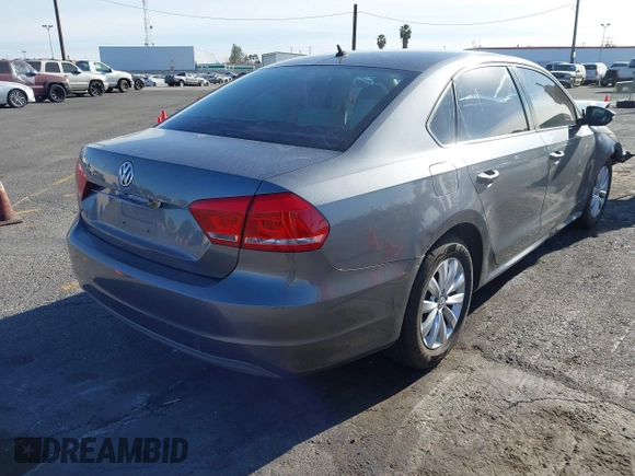 2012 Volkswagen Passat S w/Appearance with VIN 1VWAP7A34CC019328, listed as a IAAI auction lot 41393247 with 209,861 mi miles. Bid and sale history available at carsss.com. Image 4.