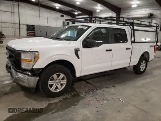 2021 Ford F-150 XL with VIN 1FTFW1E8XMKE65151, listed as a Copart auction lot 52579095 with 77,927 mi miles and Salvage Title. Bid and sale history available at carsss.com. Image 1.