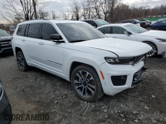 2022 Jeep Grand Cherokee Overland z VIN 1C4RJJDG7N8548443, wystawiony jako Copart lot #84239294 z przebiegiem 19 092 mil mil oraz Nie do naprawy • Non repairable. Historia ofert i sprzedaży dostępna na DreamBid. Obrazek 4.