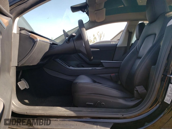 2023 Tesla Model 3 Performance with VIN 5YJ3E1EC1PF577798, listed as a Copart auction lot 55032025 with 20,098 mi miles and Salvage Title. Bid and sale history available at carsss.com. Image 7.