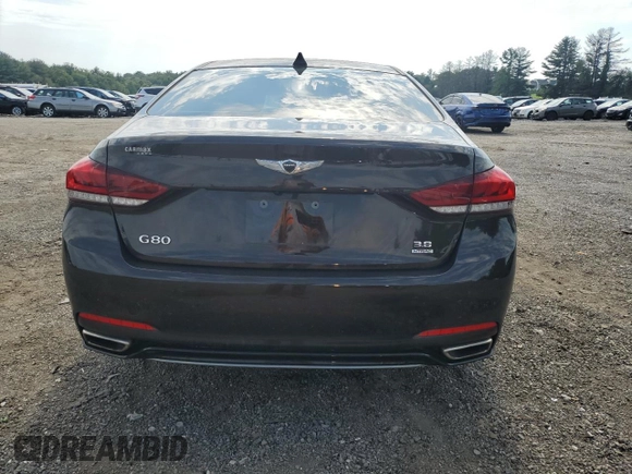 2018 Genesis G80 3.8L with VIN KMHGN4JE0JU254041, listed as a Copart auction lot 69163034 with 32,484 mi miles and Salvage Title. Bid and sale history available at carsss.com. Image 6.