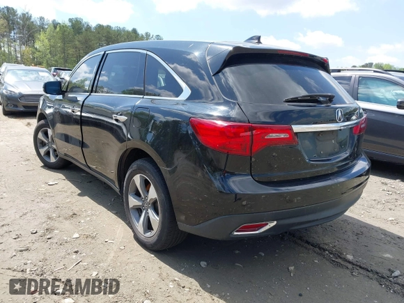 2016 Acura MDX with VIN 5FRYD3H2XGB014559, listed as a IAAI auction lot 41996171 with 154,860 mi miles. Bid and sale history available at carsss.com. Image 3.