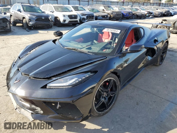 2021 Chevrolet Corvette 2LT with VIN 1G1YB2D43M5125954, listed as a Copart auction lot 78750964 with 23,158 mi miles and Salvage Title. Bid and sale history available at carsss.com. Image 1.