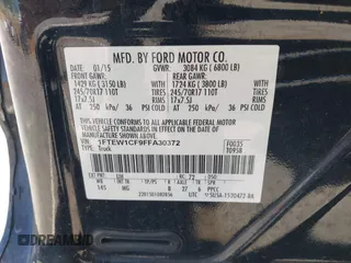 2015 Ford F-150 XL with VIN 1FTEW1CF9FFA30372, listed as a IAAI auction lot 42185034 with 232,099 mi miles and . Bid and sale history available at carsss.com. Image 9.