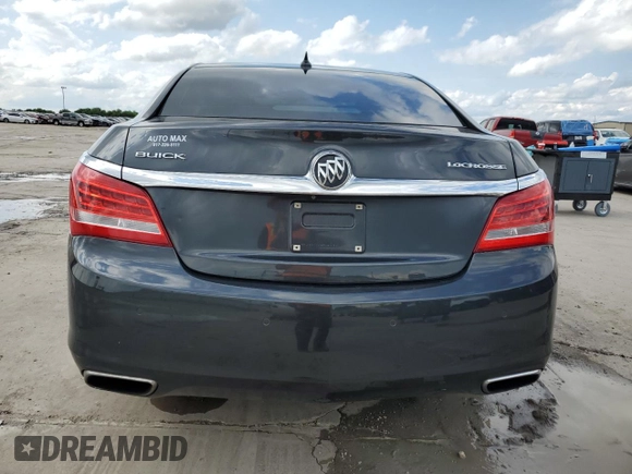 2014 Buick LaCrosse Leather with VIN 1G4GB5G39EF177040, listed as a Copart auction lot 54257695 with 128,690 mi miles and Salvage Title. Bid and sale history available at DreamBid. Image 6.