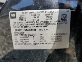 2012 Chevrolet Equinox LT w/1LT with VIN 2GNFLEE58C6206009, listed as a Copart auction lot 54482735 with 198,549 mi miles and Clean Title. Bid and sale history available at carsss.com. Image 13.