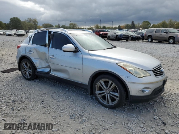 2011 Infiniti EX Journey with VIN JN1AJ0HR2BM853132, listed as a Copart auction lot 75808894 with 106,803 mi miles and Salvage Title. Bid and sale history available at DreamBid. Image 4.