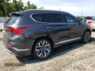 2022 Hyundai Santa Fe Calligraphy with VIN 5NMS54AL0NH381852, listed as a Copart auction lot 53951614 with 36,304 mi miles and Salvage Title. Bid and sale history available at carsss.com. Image 3.