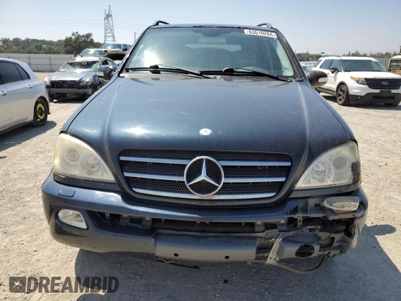 2002 Mercedes-Benz M-Class with VIN 4JGAB75E22A303060, listed as a Copart auction lot 63610284 with 192,968 mi miles and Salvage Title. Bid and sale history available at carsss.com. Image 5.