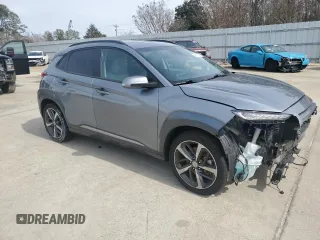 2021 Hyundai Kona Ultimate with VIN KM8K53A51MU708418, listed as a Copart auction lot 45710145 with 62,431 mi miles and Salvage Title. Bid and sale history available at carsss.com. Image 4.