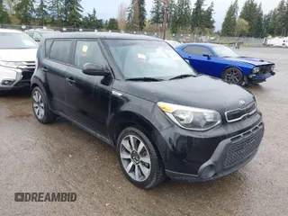 2015 Kia Soul + with VIN KNDJP3A55F7170527, listed as a IAAI auction lot 41981775 with 131,208 mi miles. Bid and sale history available at carsss.com. Image 1.