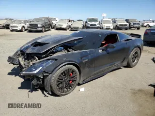2016 Chevrolet Corvette Z06 1LZ with VIN 1G1YP2D69G5613541, listed as a Copart auction lot 74368994 with 44,034 mi miles and Salvage Title. Bid and sale history available at carsss.com. Image 1.