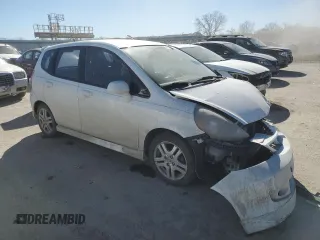 2007 Honda Fit Sport with VIN JHMGD38617S004925, listed as a Copart auction lot 47112235 with 249,849 mi miles and Salvage Title. Bid and sale history available at carsss.com. Image 4.