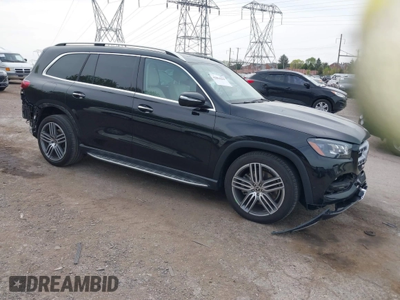 2023 Mercedes-Benz GLS 450 with VIN 4JGFF5KE1PA959633, listed as a IAAI auction lot 42064269 with 28,200 mi miles and . Bid and sale history available at DreamBid. Image 1.