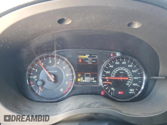 2018 Subaru WRX Premium with VIN JF1VA1B62J9838558, listed as a Copart auction lot 72356524 with 88,551 mi miles and Salvage Title. Bid and sale history available at carsss.com. Image 9.