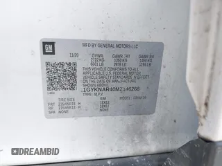 2021 Cadillac XT5 FWD Luxury with VIN 1GYKNAR40MZ146268, listed as a IAAI auction lot 41522802 with 61,775 mi miles. Bid and sale history available at carsss.com. Image 9.