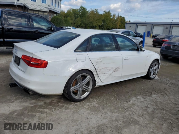 2015 Audi S4 Prestige with VIN WAUKGAFLXFA053851, listed as a Copart auction lot 73318364 with 141,847 mi miles and Salvage Title. Bid and sale history available at carsss.com. Image 3.