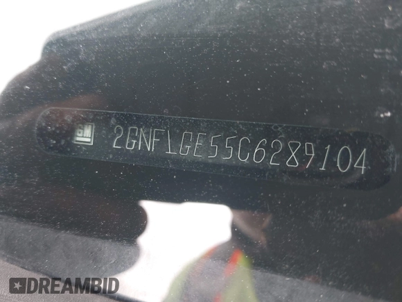 2012 Chevrolet Equinox LTZ with VIN 2GNFLGE55C6289104, listed as a IAAI auction lot 42088565 with 108,936 mi miles. Bid and sale history available at carsss.com. Image 9.