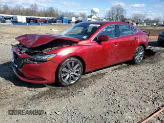 2021 Mazda 6 Grand Touring with VIN JM1GL1TYXM1605124, listed as a Copart auction lot 48299635 with 46,786 mi miles and Salvage Title. Bid and sale history available at carsss.com. Image 1.