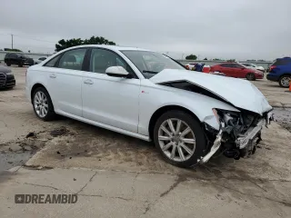 2015 Audi A6 Premium Plus with VIN WAUFGAFC2FN036066, listed as a Copart auction lot 54968875 with Not provided miles and Salvage title. Bid and sale history available at DreamBid. Image 4.