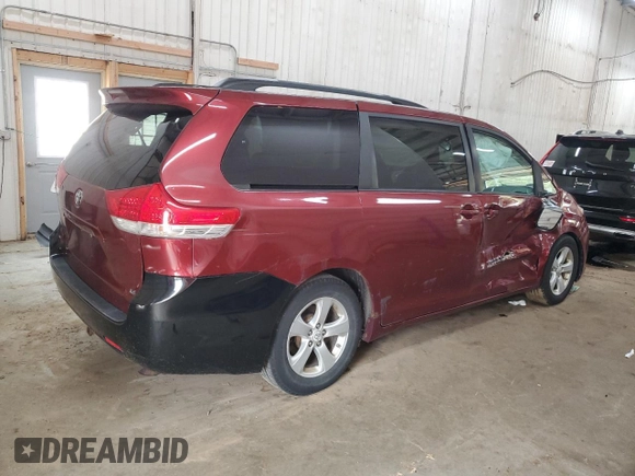 2011 Toyota Sienna LE AAS with VIN 5TDKK3DC4BS127181, listed as a Copart auction lot 59015195 with 170,677 mi miles and Salvage title. Bid and sale history available at DreamBid. Image 3.