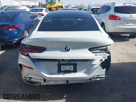 2020 BMW 8 Series 840i with VIN WBAGV2C05LCD81080, listed as a IAAI auction lot 41559935 with 65,027 mi miles. Bid and sale history available at carsss.com. Image 16.