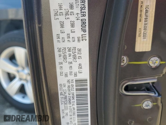 2014 Jeep Patriot Sport z VIN 1C4NJPBB7ED813331, wystawiony jako Copart lot #58982415 z przebiegiem 76 446 mil mil oraz Szkoda całkowita • Salvage title. Historia ofert i sprzedaży dostępna na DreamBid. Obrazek 13.
