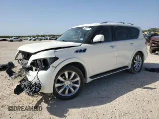 2012 Infiniti QX56 8-passenger with VIN JN8AZ2ND2C9715769, listed as a Copart auction lot 49962245 with Not provided miles and Salvage title. Bid and sale history available at DreamBid. Image 1.