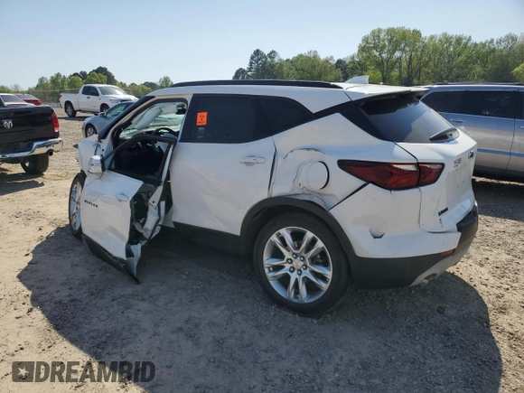 2021 Chevrolet Blazer LT with VIN 3GNKBDRS4MS500747, listed as a Copart auction lot 52536055 with 16,475 mi miles and Salvage title. Bid and sale history available at DreamBid. Image 2.