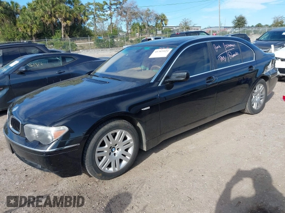 2002 BMW 7 Series 745Li with VIN WBAGN63482DR03247, listed as a IAAI auction lot 41703923 with 84,761 mi miles and . Bid and sale history available at carsss.com. Image 17.