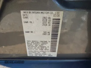 2020 Nissan Altima 2.5 S with VIN 1N4BL4BV1LC266572, listed as a IAAI auction lot 42006224 with 66,043 mi miles. Bid and sale history available at carsss.com. Image 9.