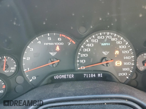 2001 Chevrolet Corvette with VIN 1G1YY22G515128068, listed as a Copart auction lot 44383715 with 71,184 mi miles and Clean Title. Bid and sale history available at carsss.com. Image 9.