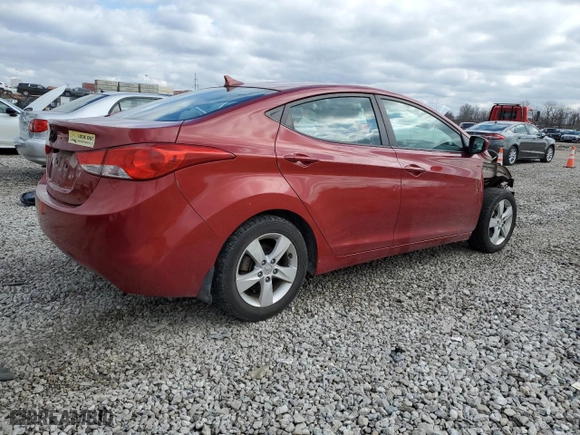 2012 Hyundai Elantra GLS with VIN KMHDH4AEXCU435645, listed as a Copart auction lot 51084635 with 212,753 mi miles and Salvage Title. Bid and sale history available at carsss.com. Image 3.
