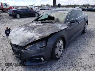 2019 Audi A5 Sportback Premium Plus with VIN WAUBNCF52KA051296, listed as a Copart auction lot 40186242 with 0 mi miles. Bid and sale history available at carsss.com. Image 2.