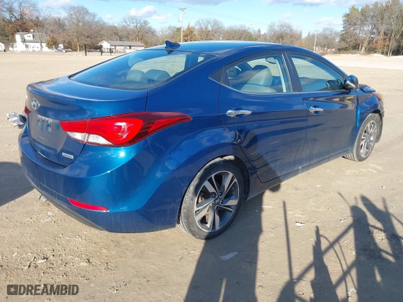 2014 Hyundai Elantra SE with VIN KMHDH4AE6EU130694, listed as a IAAI auction lot 41696190 with 121,588 mi miles. Bid and sale history available at carsss.com. Image 4.