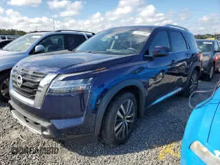 2022 Nissan Pathfinder Platinum with VIN 5N1DR3DG2NC268341, listed as a Copart auction lot 74217384 with 32,555 mi miles and Non repairable. Bid and sale history available at DreamBid. Image 1.