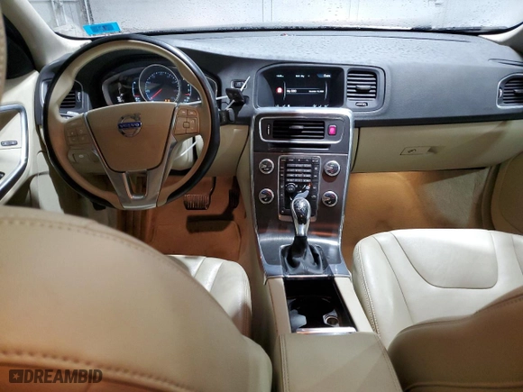 2015 Volvo S60 T5 Premier with VIN YV1612TKXF1360132, listed as a Copart auction lot 85539964 with 142,826 mi miles and Salvage Title. Bid and sale history available at carsss.com. Image 8.