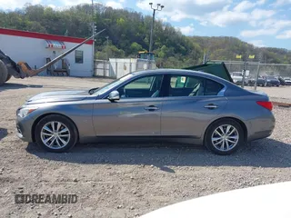 2014 Infiniti Q50 Premium with VIN JN1BV7AR4EM700333, listed as a IAAI auction lot 42109470 with 91,408 mi miles. Bid and sale history available at carsss.com. Image 15.