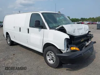 2021 Chevrolet Express Cargo with VIN 1GCWGBFPXM1260914, listed as a IAAI auction lot 42176297 with 103,936 mi miles and . Bid and sale history available at DreamBid. Image 1.