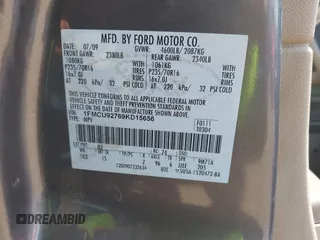 2009 Ford Escape XLS with VIN 1FMCU92769KD15656, listed as a IAAI auction lot 42185560 with 110,792 mi miles and . Bid and sale history available at DreamBid. Image 9.