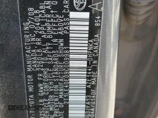 2009 Toyota Matrix S с VIN 2T1LE40E09C009981, выставлен на аукционе Copart как лот 60714545 с пробегом 139 828 миль миль и Чистый • Clean title. История ставок и продаж доступна на DreamBid. Изображение 12.