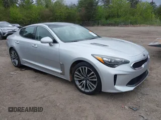 2018 Kia Stinger Premium with VIN KNAE25LA2J6036690, listed as a IAAI auction lot 41838574 with 113,109 mi miles. Bid and sale history available at carsss.com. Image 1.