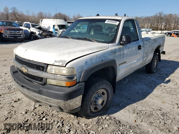2002 Chevrolet Silverado 2500 z VIN 1GBHC24U12Z229423, wystawiony jako Copart lot #46696895 z przebiegiem Nie podano mil oraz Czysty tytuł • Clean title. Historia ofert i sprzedaży dostępna na DreamBid. Obrazek 1.